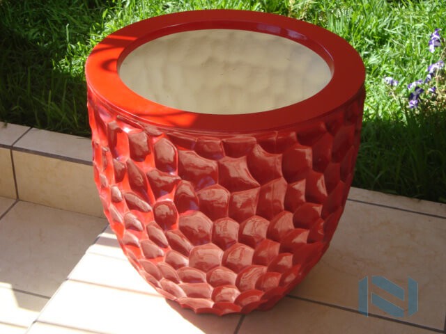 Maceta Modelo Panal Color Rojo