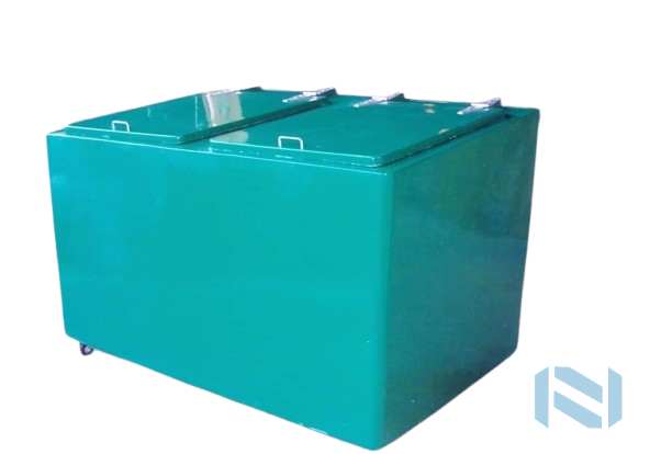 Contenedor Basura con Tapa de Fibra de Vidrio